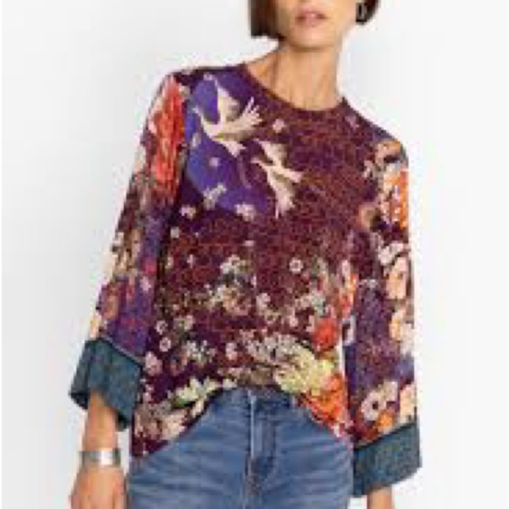 Johnny Was Multicolor Floral Women's Blouse